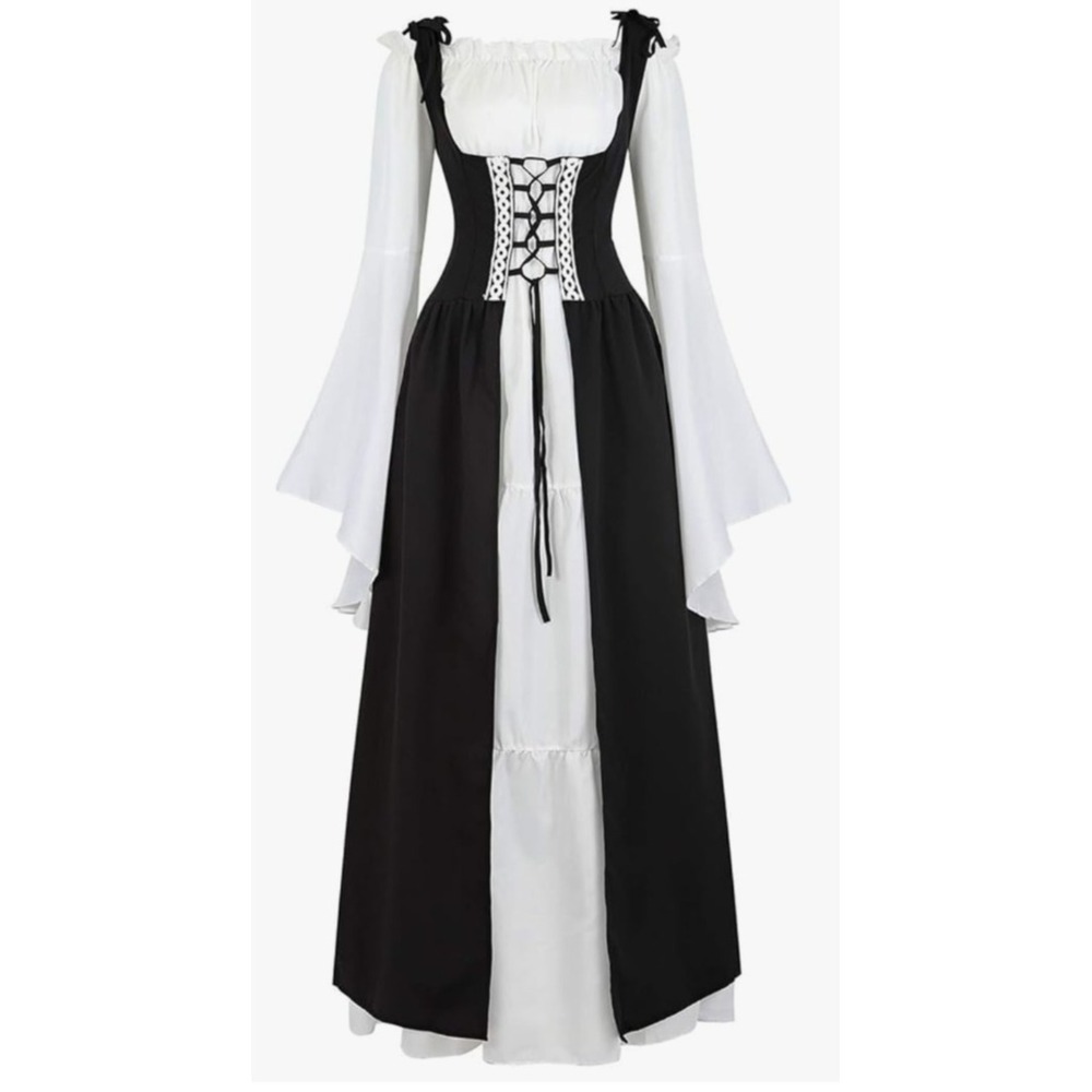 Scarlet Darkness‎ Dress SmalLace Up Embroidered Sleeveless Fairy Renaissance